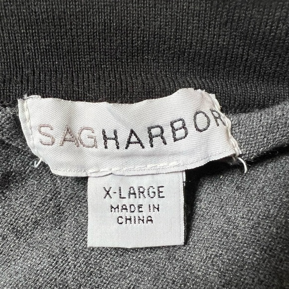 Sag harbor lady’d size XL black-Grey cardigan sweater, VGUC - Picture 2 of 2